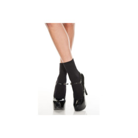 Socquettes noir semi transparente en résille 